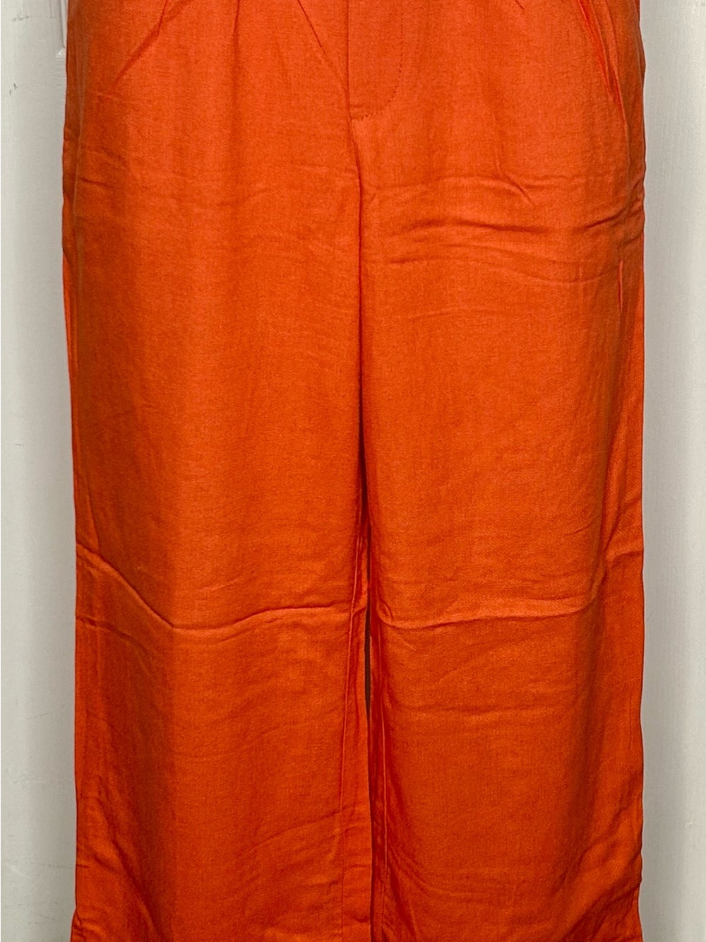 Monteau Wide-Leg Pull-On Pants in Vibrant Orange